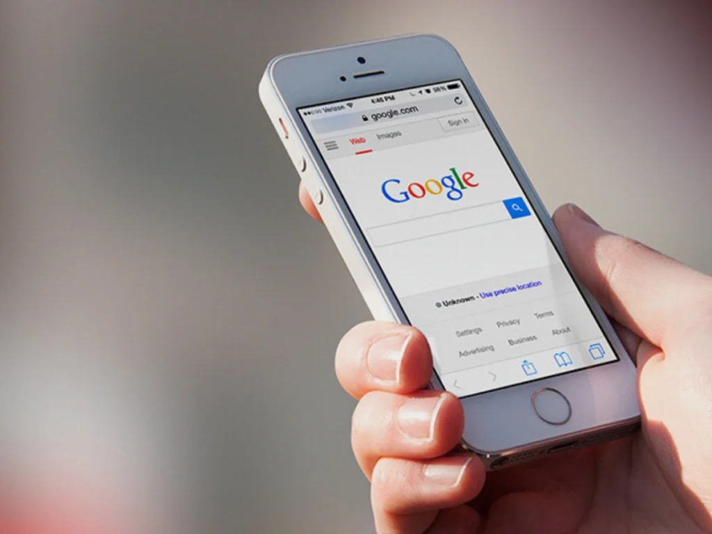 Google open in a mobile browser